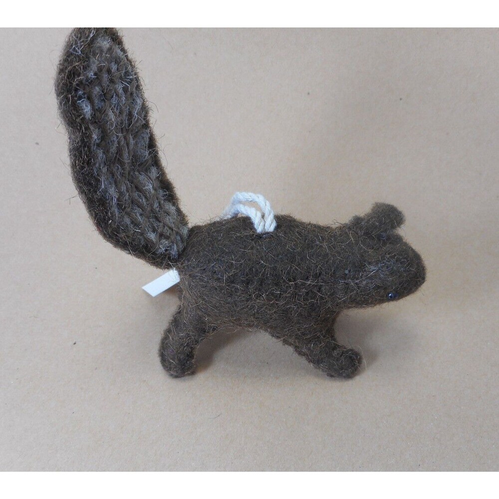 HomArt Brown Beaver Ornament Felt Stuffed Plush Christmas Gift